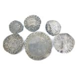 Six various silver medieval period coins. (AF)