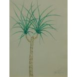 •Russell Bruce (b.1946). Yucca, watercolour, signed and attributed, 47cm x 34cm.