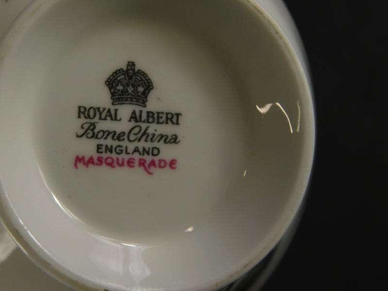 A Royal Albert Masquerade pattern part coffee service, to include coffee pot and cover. - Image 2 of 2