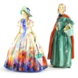 Two Royal Doulton porcelain figurines, of Jean HN2032, 19.5cm high, and a figure of Easter Day. (