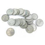 A quantity of George VI two shilling coins.