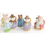 Six Beswick and Royal Albert Beatrix Potter figurines, Little Pig Robinson (2), Little Pig