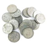 A quantity of mainly nickel silver George VI and Elizabeth II half crowns.