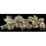 A Royal Doulton Clarendon pattern part dinner and tea service, to include teapot and cover, milk