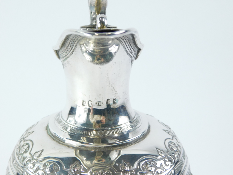 A Victorian silver chess related claret jug trophy, cast with a band of chess pieces, scrolls, etc., - Image 3 of 3