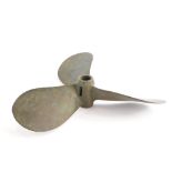 A small brass propeller, unmarked, 37cm diameter.