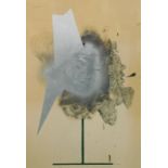 •Skagerrak (20thC). Surrealist image, mixed media, stamped, titled, 103cm x 69cm.