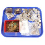 A large quantity of nickel silver bronze and copper coinage etc.