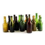 A collection of beer bottles mainly relating to Lincoln, names to include Arnold, Turton, A and B