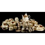 A large collection of Royal Albert Old Country Roses pattern porcelain, to include two teapots,