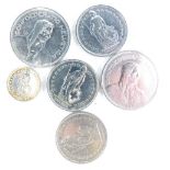 A quantity of foreign part silver coins, to include Swiss Francs.