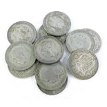 A quantity of George V silver half crowns.