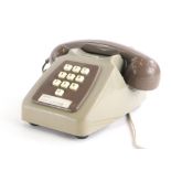 A BT push button two tone grey vintage telephone.