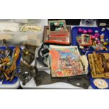 Bygones collectables, etc., to include retro Christmas decorations, metal trivet, various