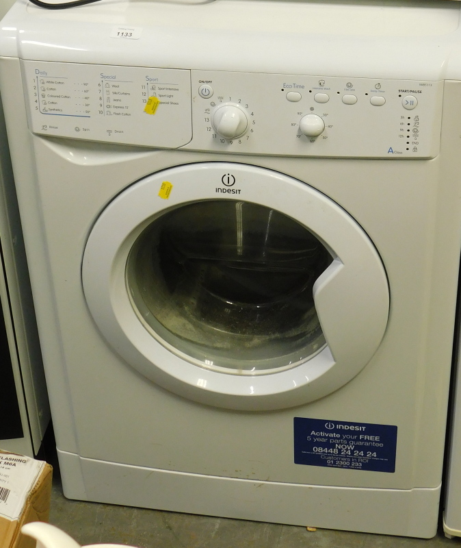 An Indesit A Class washing machine, IWB5113.