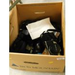 A quantity of cameras and camera equipment, to include an Olympus OM30, Zenit, Sony Handi cam,