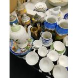 Various part tea wares, to include Continental China Quince pattern, a Myott's coffee pot,