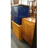 A collection of furniture, to include a mid 20thC Nathan teak chest of five drawers, a mid 20thC