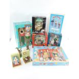 Wallace and Gromit collectables, including a Wesco talking radio alarm clock, Moving alarm clock,