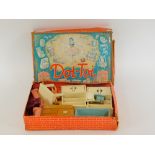 A Dol-Toy Set, mid century, comprising sideboard, bath, two dressers, toilet, table and chair,