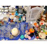 China and effects, Royal Commemorative wares, glassware, jelly moulds, ostrich egg, paperweights, ma