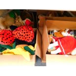 Soft toys, children's toys, teddy bears, collectable bears, etc. (4 boxes)