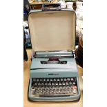 An Olivett lettera 32 cased typewriter.
