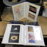 Four albums containing various modern postcards and photographs, of UK towns, seascapes, and waterfa