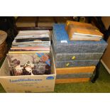 Various 45rpm records, to include artists such as Staus Quo, U2, classical, Rob Newheart, James Gall