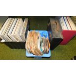 An assortment of various records, to include brass bands, Frank Ifield, Lewis Bellson, and various o