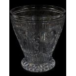 A Waterford crystal flared vase, with dove, wheatsheaf, ribbon and sunburst panels, 27cm hi