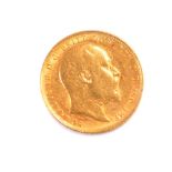 An Edward VII full gold sovereign 1905, 8.0g.