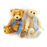 A Merrythought teddy bear, commemorating the London Olympics 2012, and a further teddy bear with blu