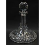 A Waterford crystal ship's decanter decorated in the Lismore pattern,