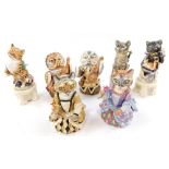 Three Bronte Famous Literary and Musical Cats figural candle snuffers, limited edition, comprising