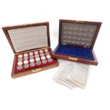 A Franklin Mint The Battle of Waterloo Checkers set, boxed with certificates, together with a furthe