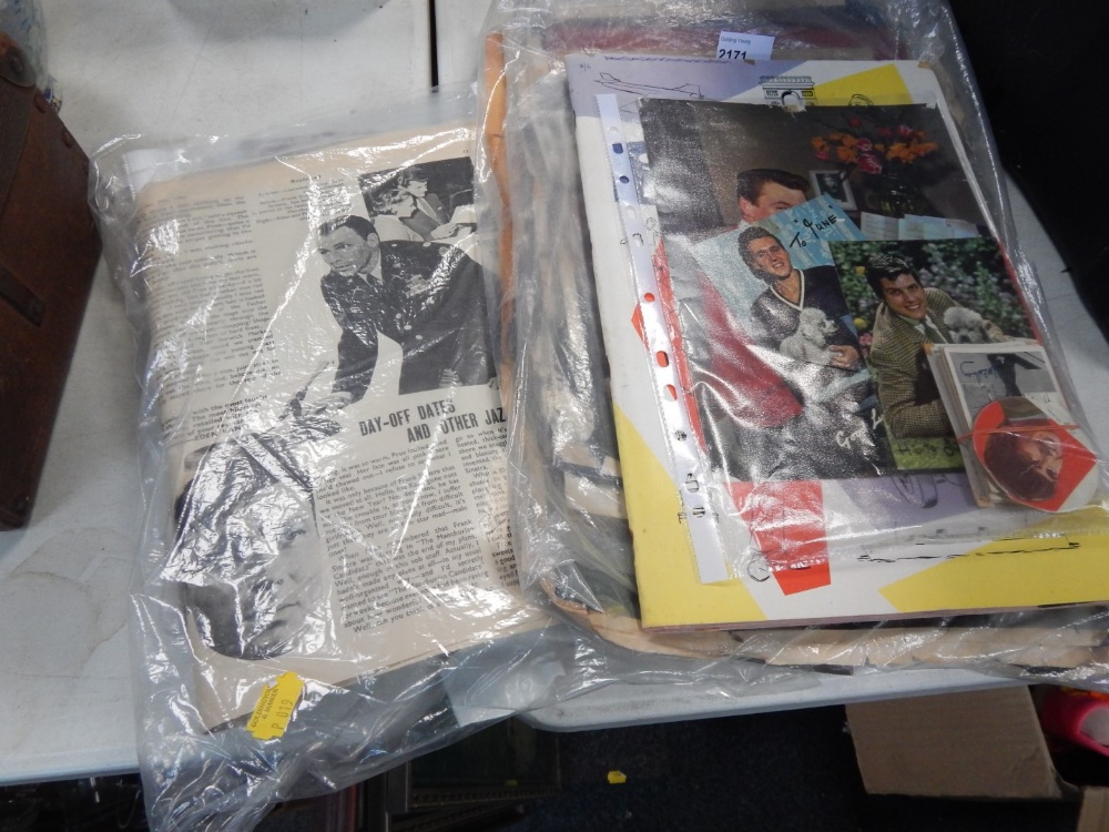 Assorted pictures and promotional material related to The Beatles and other 1960's pop artists.