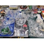 Crystal glassware, cut glass vases, suite of drinking glasses, perfume atomisers, vases, Nostalgic M