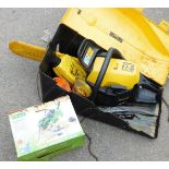 A Mcculloch promac 46 chainsaw, together with spares, oil and a chain sharpener. (2)