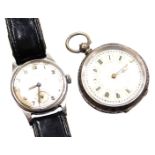 Two watches, to include a Smith's stainless steel cased gentleman's wristwatch, with silvered dial a