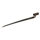A 1790 Dawes bayonet, with crown stamp number 19, 53cm long.