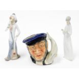 A group of collectors china, to include a Royal Doulton Captain Ahab character jug, 17cm high, a Cas