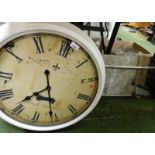 A large Boutique Chic wall clock with a sausage dog, and two mottled mirrored panels.