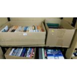 A quantity of books, to include encyclopedias and dictionaries, etc. (2 shelves)