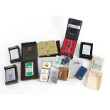 A collection of lighters, to include six Zippo examples, other lighters and a Stratton cigarette cas