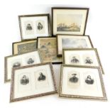 A quantity of pictures and prints, to include a set of engravings detailing people from history in p