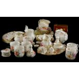 A collection of Royal Crown Derby ceramics, to include Derby Posies, a plate decorated with a huntin