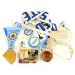 A quantity of mixed ephemera, to include Leeds United vintage football memorabilia, to include Alan
