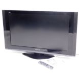 A Panasonic LED TX 37" LZD70, with lead and remote.
