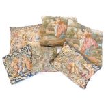 A collection of 20thC tapestry type cushions. (6)